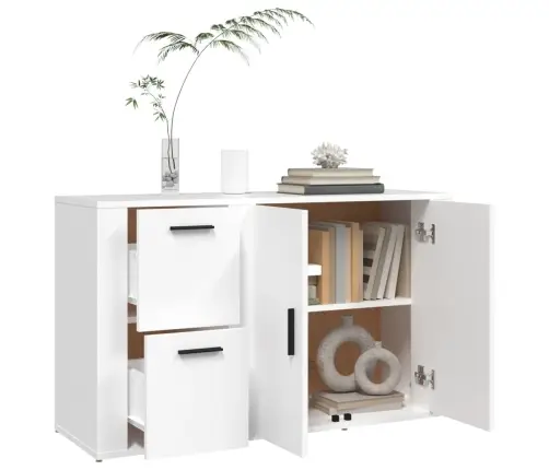 Šoninė Spintelė, Balta, 100X33X59,5cm Apdirbta Mediena