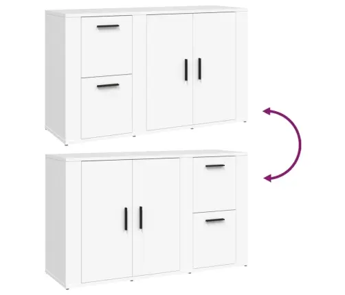 Šoninė Spintelė, Balta, 100X33X59,5cm Apdirbta Mediena