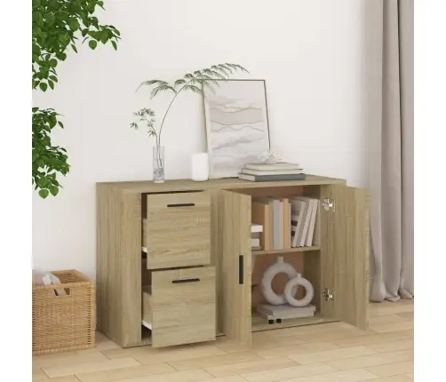 Šoninė Spintelė, Sonoma Ąžuolo, 100X33X59,5cm Apdirbta Mediena Šoninė Spintelė, Sonoma Ąžuolo, 100X33X59,5cm Apdirbta Mediena