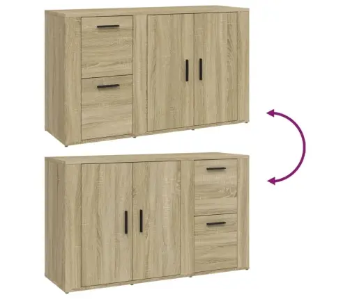 Šoninė Spintelė, Sonoma Ąžuolo, 100X33X59,5cm Apdirbta Mediena Šoninė Spintelė, Sonoma Ąžuolo, 100X33X59,5cm Apdirbta Mediena