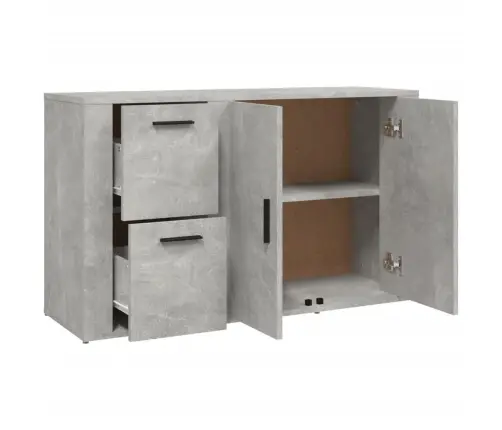 Šoninė Spintelė, Betono Pilka, 100X33X59,5cm Apdirbta Mediena Šoninė Spintelė, Betono Pilka, 100X33X59,5cm Apdirbta Mediena