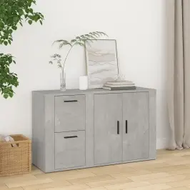 Šoninė Spintelė, Betono Pilka, 100X33X59,5cm Apdirbta Mediena