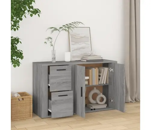 Kumode, Pelēcīga Ozolkoka, 100X33X59,5 Cm, Inženierijas Koks Vidaxl Kumode, Pelēcīga Ozolkoka, 100X33X59,5 Cm, Inženierijas Koks Vidaxl