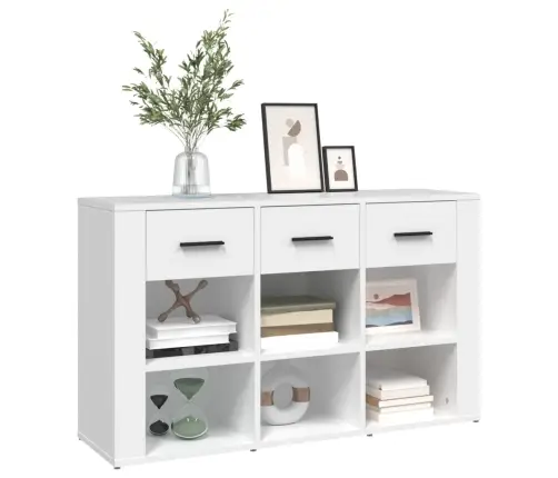 Kumode, Balta, 100X30X59,5 Cm, Inženierijas Koks Vidaxl