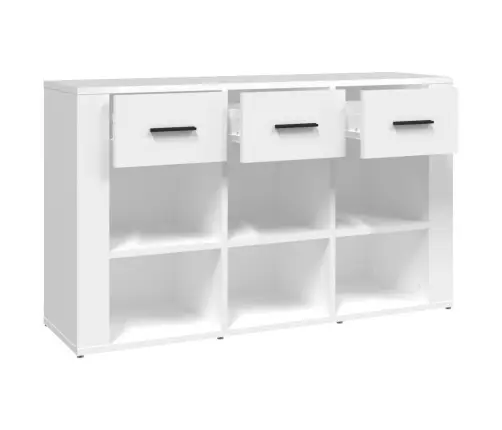 Kumode, Balta, 100X30X59,5 Cm, Inženierijas Koks Vidaxl