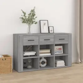 Kumode, Pelēcīga Ozolkoka, 100X30X59,5 Cm, Inženierijas Koks Vidaxl