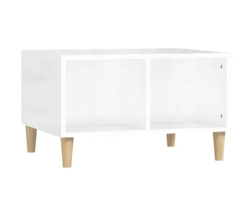 Kohvilaud, Kõrgläikega Valge, 60 X 50 X 36,5 cm Tehispuit