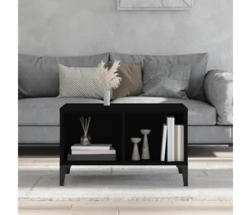 Kafijas Galdiņš, Melns, 60X50X36,5 Cm, Inženierijas Koks Vidaxl