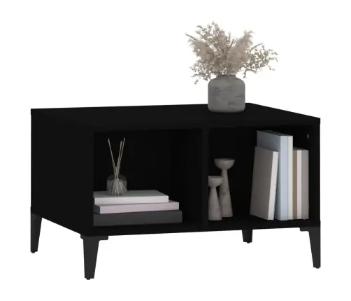 Kafijas Galdiņš, Melns, 60X50X36,5 Cm, Inženierijas Koks Vidaxl