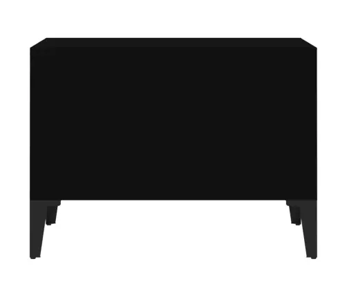 Kafijas Galdiņš, Melns, 60X50X36,5 Cm, Inženierijas Koks Vidaxl