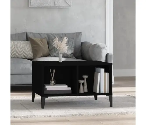 Kafijas Galdiņš, Melns, 60X50X36,5 Cm, Inženierijas Koks Vidaxl