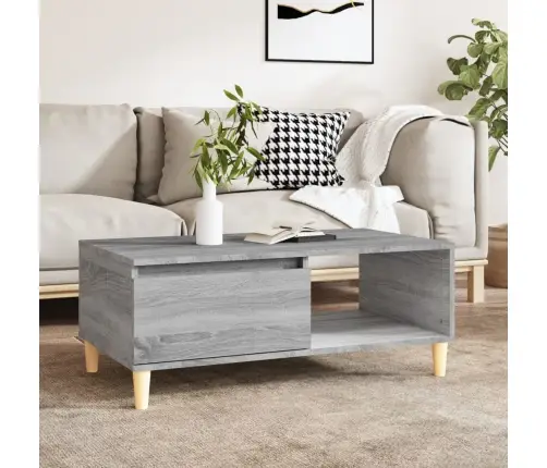 Kafijas Galdiņš, Pelēcīga Ozolkoka, 90X50X36,5 Cm Vidaxl Kafijas Galdiņš, Pelēcīga Ozolkoka, 90X50X36,5 Cm Vidaxl