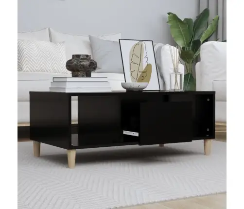 Kavos Staliukas, Juodas, 90X50X36,5cm Apdirbta Mediena