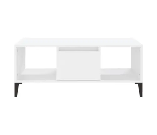 Kavos Staliukas, Baltos Spalvos, 90X50X36,5cm Apdirbta Mediena