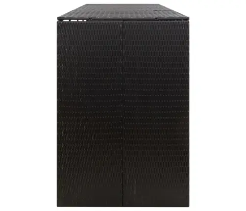 Četrdaļīga Nojume Atkritumu Konteineram, Melna, 274X80X117 Cm Vidaxl
