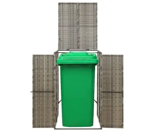 Nojume Atkritumu Konteineram, Pelēka, 70X80X117 Cm, Pe Pinums Vidaxl