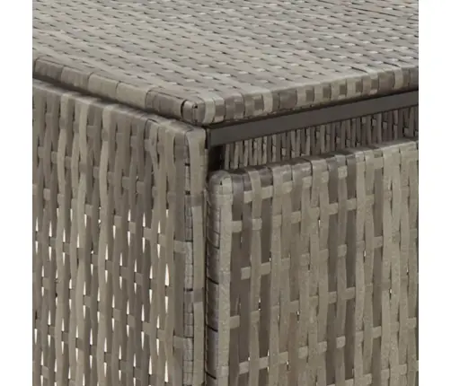 Konteinerių Stoginė, Pilka, 207X80X117cm Poliratanas, Trivietė