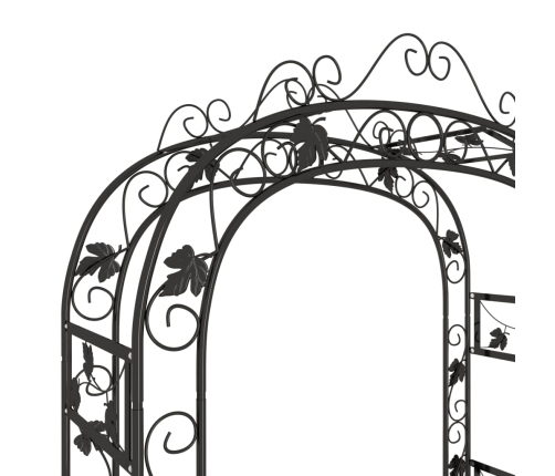 Sodo Arka, Juodos Spalvos, 116X45X240cm Plienas