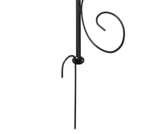 Dārza Arka, Melna, Ø180X255 Cm, Tērauds Vidaxl