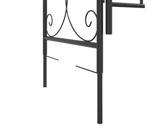 Dārza Arka Ar Vārtiem, Melna, 108X45X235 Cm, Tērauds Vidaxl