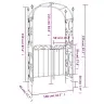 Dārza Arka Ar Vārtiem, Melna, 108X45X235 Cm, Tērauds Vidaxl