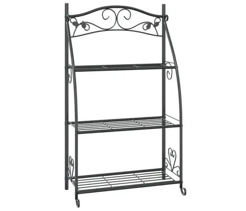 Gėlių Lentyna, Juodos Spalvos, 56X30X96cm Plienas