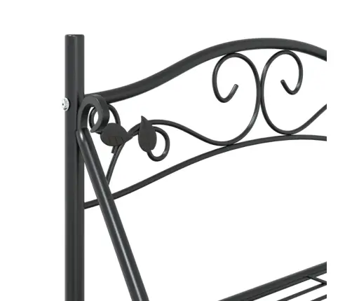 Gėlių Lentyna, Juodos Spalvos, 56X30X96cm Plienas