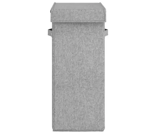 Veļas Kaste, Salokāma, Pelēka, 26X34,5X59,5 Cm, Lina Imitācija Vidaxl