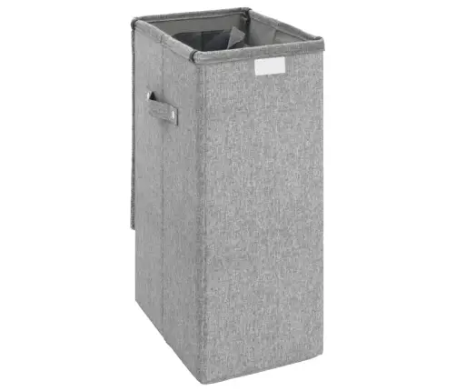 Veļas Kaste, Salokāma, Pelēka, 26X34,5X59,5 Cm, Lina Imitācija Vidaxl