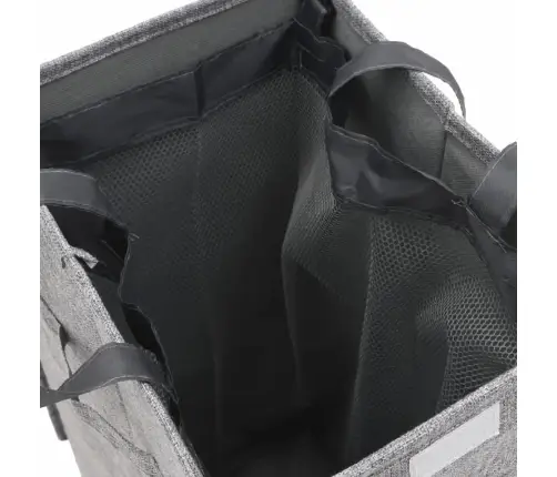 Veļas Kaste, Salokāma, Pelēka, 26X34,5X59,5 Cm, Lina Imitācija Vidaxl