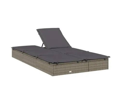 Sauļošanās Gulta Ar Matračiem, Pe Rotangpalma, Divvietīga Vidaxl