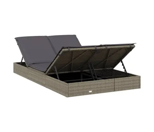 Sauļošanās Gulta Ar Matračiem, Pe Rotangpalma, Divvietīga Vidaxl