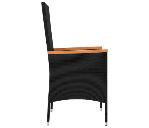 Dārza Krēsli, 2 Gab., Ar Matračiem, Pe Rotangpalma, Melni Vidaxl