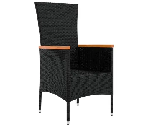 Dārza Krēsli, 4 Gab., Ar Matračiem, Pe Rotangpalma, Melni Vidaxl Dārza Krēsli, 4 Gab., Ar Matračiem, Pe Rotangpalma, Melni Vidaxl