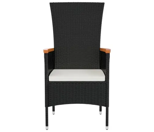 Dārza Krēsli, 4 Gab., Ar Matračiem, Pe Rotangpalma, Melni Vidaxl Dārza Krēsli, 4 Gab., Ar Matračiem, Pe Rotangpalma, Melni Vidaxl