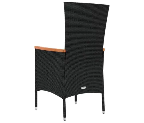 Dārza Krēsli, 4 Gab., Ar Matračiem, Pe Rotangpalma, Melni Vidaxl Dārza Krēsli, 4 Gab., Ar Matračiem, Pe Rotangpalma, Melni Vidaxl