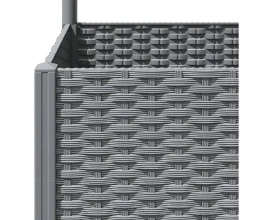 Dārza Puķu Kaste Ar Špaleru, Gaiši Pelēka, 80X80X136 Cm, Pp Vidaxl