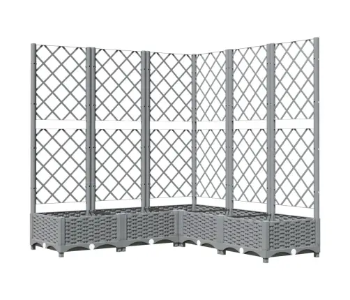 Sodo Lovelis Su Treliažu, Šviesiai Pilkas, 120X120X121,5cm Pp