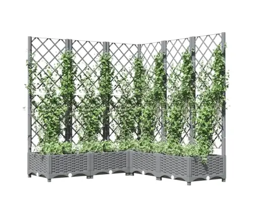 Sodo Lovelis Su Treliažu, Šviesiai Pilkas, 120X120X121,5cm Pp