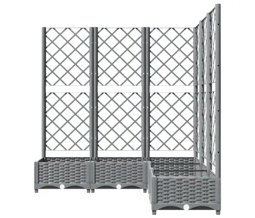 Sodo Lovelis Su Treliažu, Šviesiai Pilkas, 120X120X121,5cm Pp