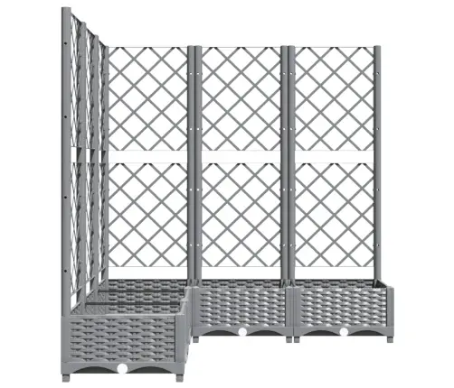 Sodo Lovelis Su Treliažu, Šviesiai Pilkas, 120X120X121,5cm Pp