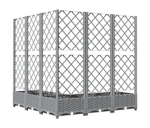 Sodo Lovelis Su Treliažu, Šviesiai Pilkas, 120X120X121,5cm Pp