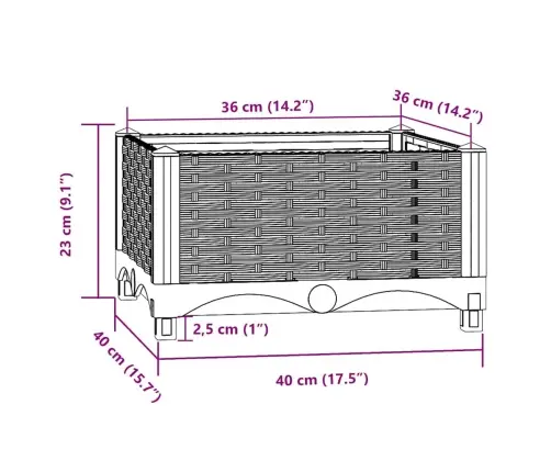 Aukštas Lovelis, 40X40X23cm Polipropilenas