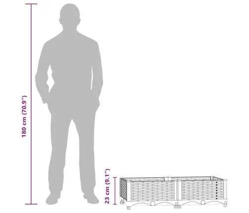 Aukštas Lovelis, 80X40X23cm Polipropilenas