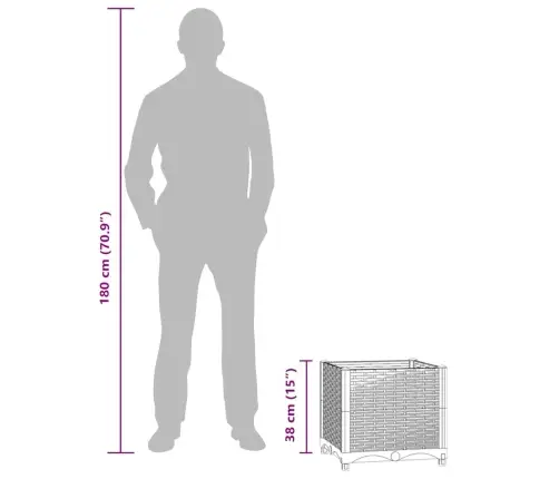 Taimelava, 40 X 40 X 38 cm Polüpropüleen