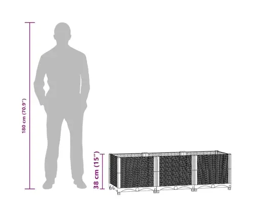 Taimelava, 120 X 40 X 38 cm Polüpropüleen