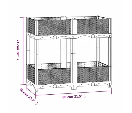 Aukštas Lovelis, 80X40X71 cm Polipropilenas