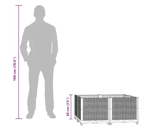 Aukštas Lovelis, 80X80X38 cm Polipropilenas