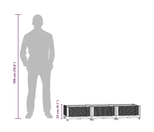 Puķu Kaste, 120X40X23 Cm, Polipropilēns Vidaxl