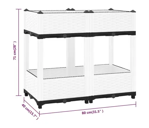 Puķu Kaste, 80X40X71 Cm, Polipropilēns Vidaxl